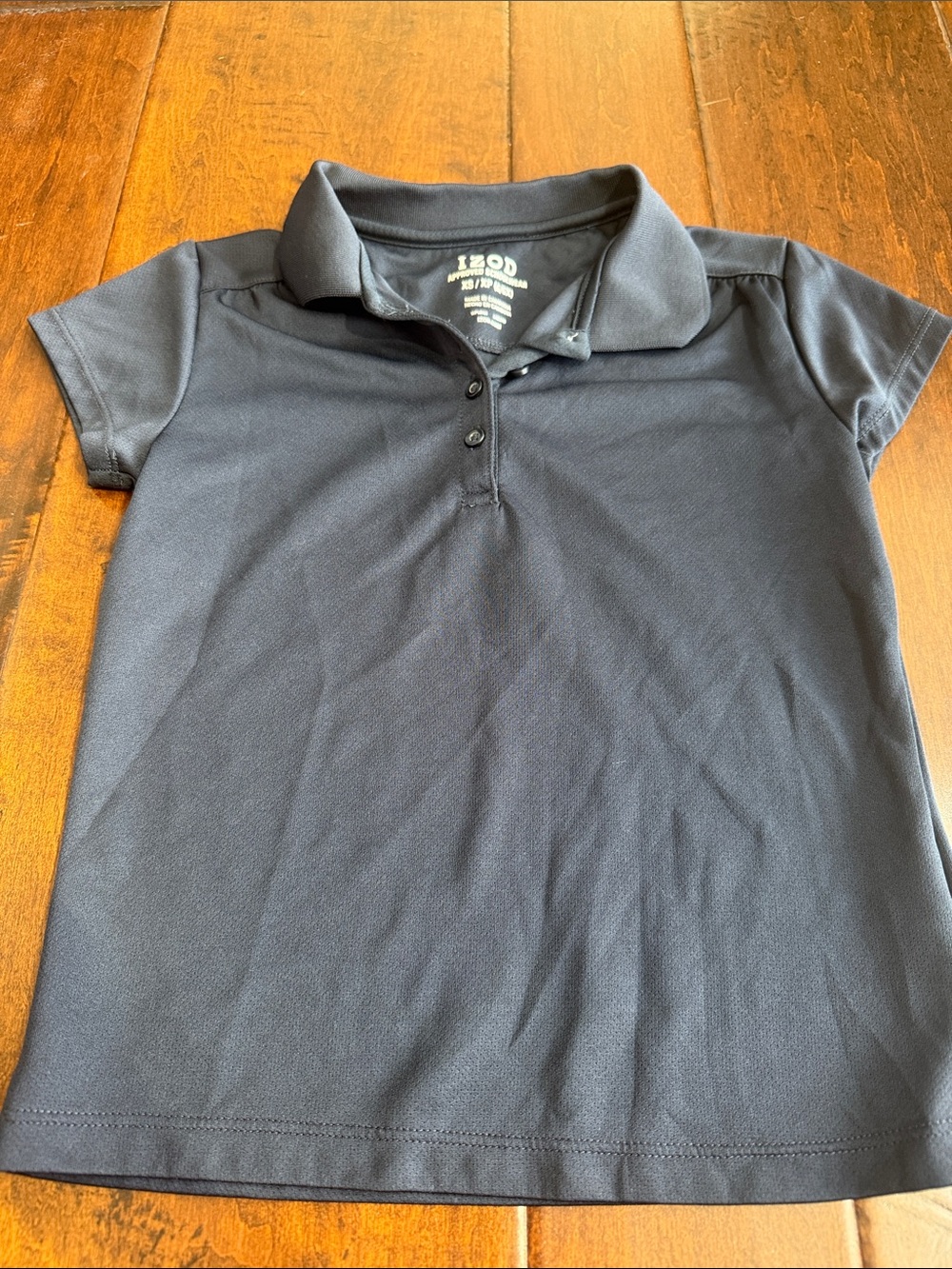 Izod Girls Navy Short Sleeve Polo Shirt